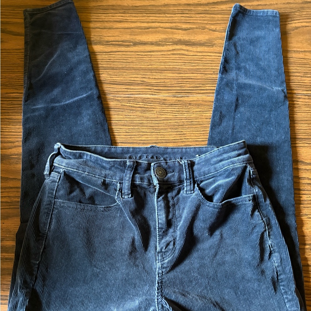 American Eagle Outfitters Blue Corduroy Overalls